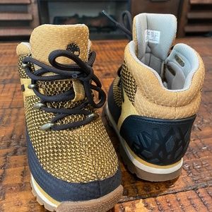 Toddler Wheat and Black Timberland’s- hiking boots- sz 10
